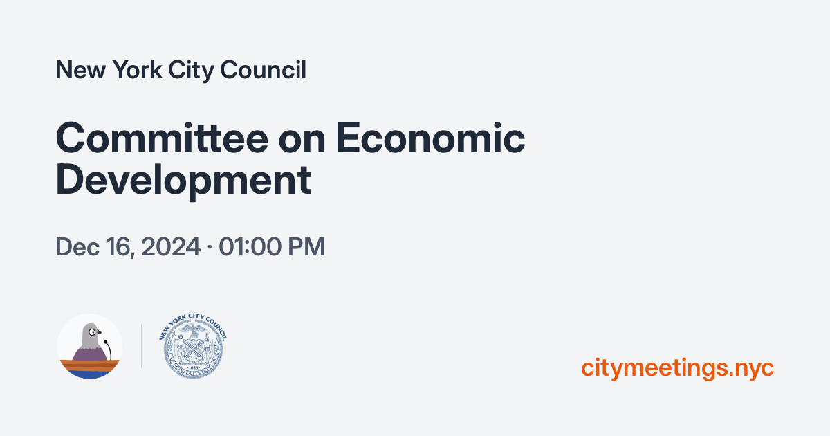 New York City Council | Committee on Economic Development | December 16 ...